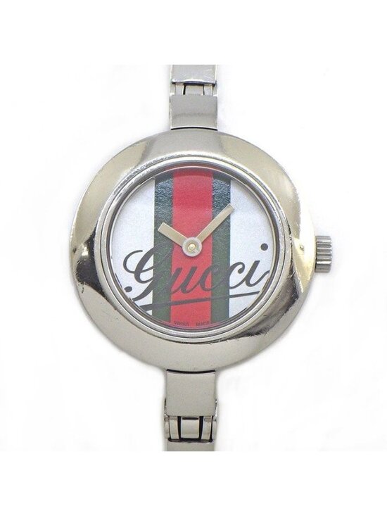 Gucci Watch Bangle 105 Sherry Line SS Quartz Analog
